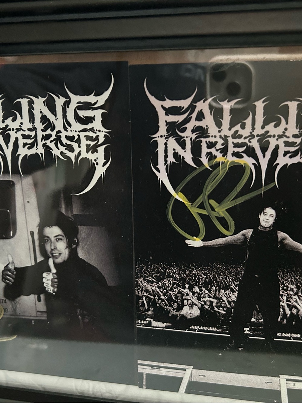 Framed Signed Falling In Reverse post cards - Picture 2 of 3